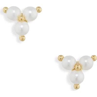 Argento Vivo Freshwater Pearl Cluster Stud Earrings In Gold
