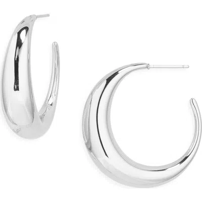 Argento Vivo Graduated Round Hoop Earrings In Silver