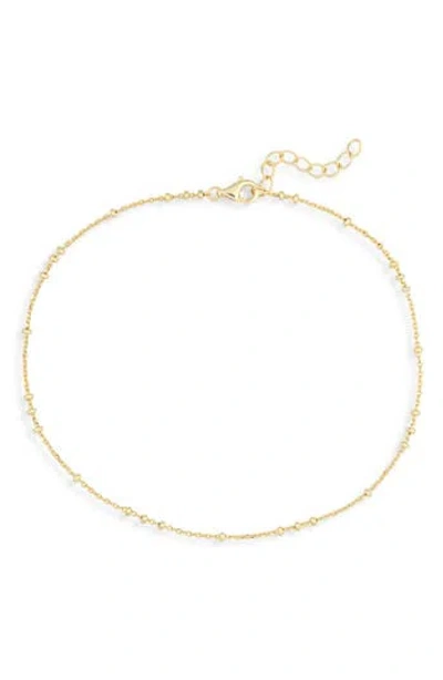 Argento Vivo Granulated Anklet In Gold