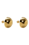 Argento Vivo Hammered Button Stud Earrings