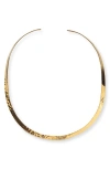 Argento Vivo Hammered Collar Necklace