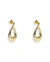 ARGENTO VIVO HAMMERED DROP EARRINGS IN 18K GOLD PLATED STERLING SILVER