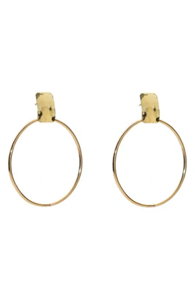 Argento Vivo Hammered Frontal Hoop Earrings