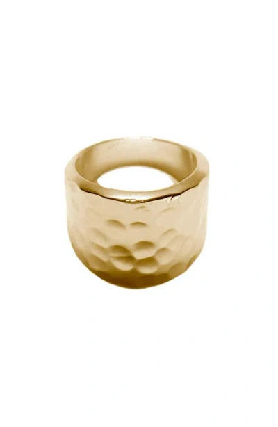 Argento Vivo Hammered Linear Ring