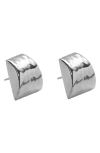 Argento Vivo Hammered Post Stud Earrings In Silver