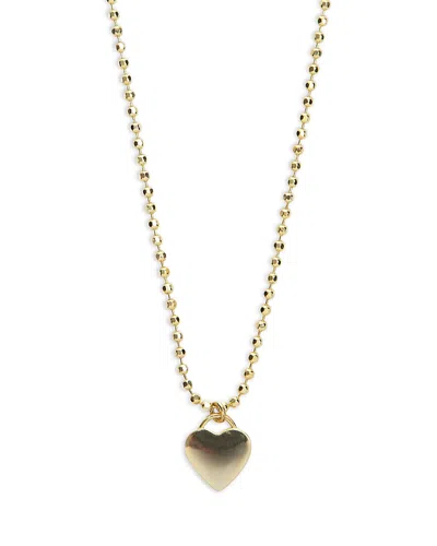 Argento Vivo Heart Ball Chain Pendant Necklace In 18k Gold Plated Sterling Silver, 16-18