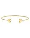 Argento Vivo Heart Cuff Bracelet In Gold