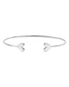 Argento Vivo Heart Cuff Bracelet In Silver