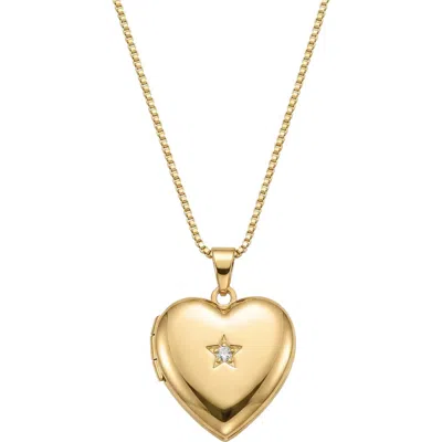 Argento Vivo Heart Locket Pendant Necklace In Gold