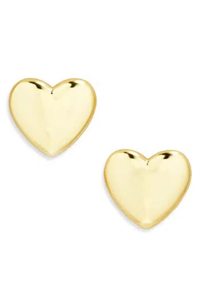 Argento Vivo Heart Stud Earrings In Gold