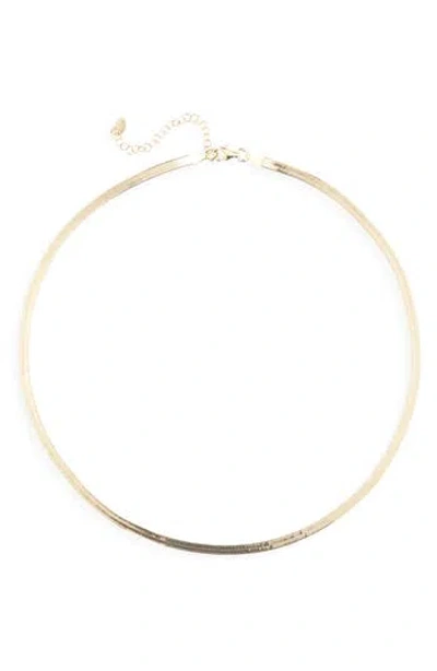 Argento Vivo Herringbone Necklace In Gold