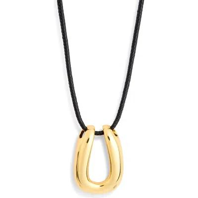 Argento Vivo Horseshoe Cord Necklace In Gold