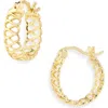 Argento Vivo Infinity Filigree Huggie Hoop Earrings In Gold