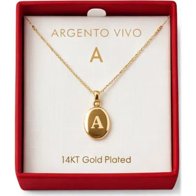 Argento Vivo Initial Oval Locket Necklace In Gold