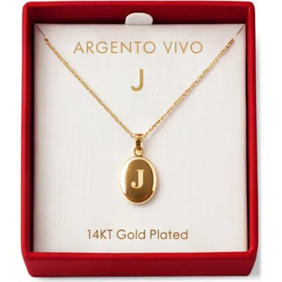 Argento Vivo Initial Oval Locket Necklace In Gold
