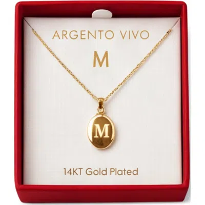 Argento Vivo Initial Oval Locket Necklace In Gold