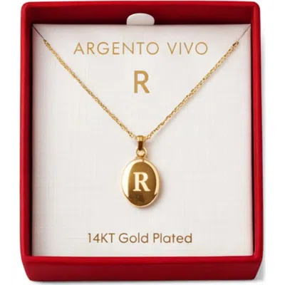 Argento Vivo Initial Oval Locket Necklace In Gold