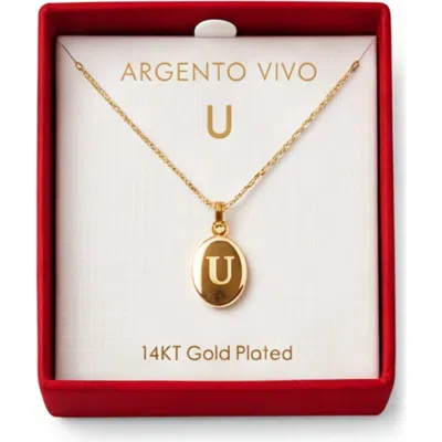 Argento Vivo Initial Oval Locket Necklace In Gold