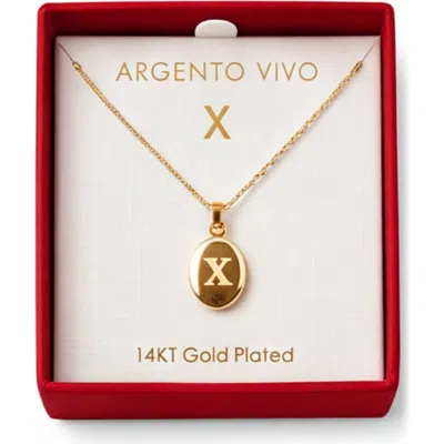 Argento Vivo Initial Oval Locket Necklace In Gold