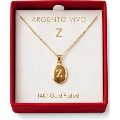 Argento Vivo Initial Oval Locket Necklace In Gold