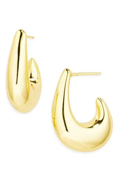 Argento Vivo 'j' Hoop Earrings In Gold