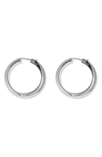 Argento Vivo Knife Edge Hoop Earrings