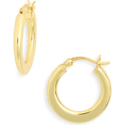 Argento Vivo Knife Edge Hoop Earrings In Gold