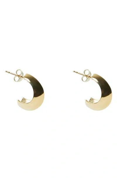 Argento Vivo Knife Edge Hoop Earrings In Gold