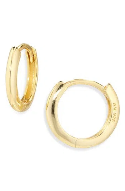 Argento Vivo Knife Edge Huggie Hoop Earrings In Gold