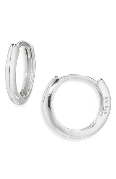 Argento Vivo Knife Edge Huggie Hoop Earrings