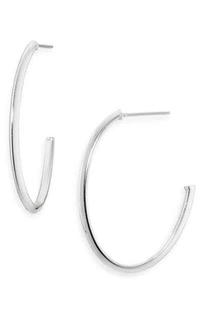 ARGENTO VIVO ARGENTO VIVO KNIFE EDGE OVAL HOOP EARRINGS