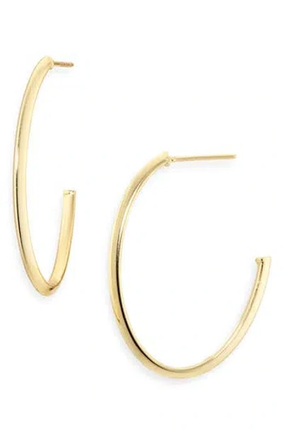 Argento Vivo Knife Edge Oval Hoop Earrings
