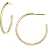 Argento Vivo Knife Edge Round Hoop Earrings In Gold
