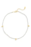 Argento Vivo Lab Stone Anklet In Gold