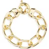 Argento Vivo Large Oval Chain Link Bracelet In Gold