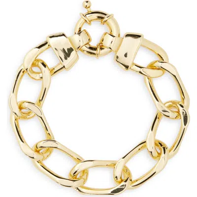 Argento Vivo Large Oval Chain Link Bracelet In Gold