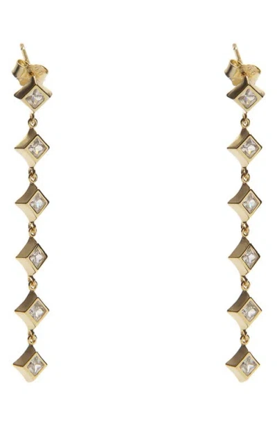 Argento Vivo Linear Cubic Zirconia Drop Earrings In Gold