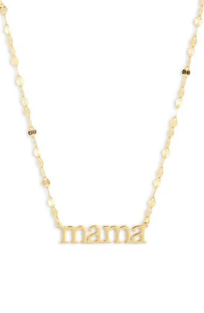 Argento Vivo Mama Pendant Necklace In Gold