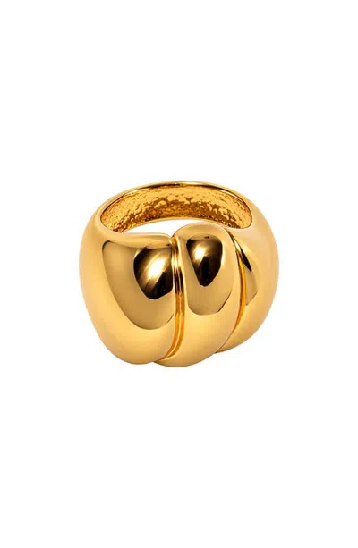 Argento Vivo Marie Sculpted Dome Ring In Gold