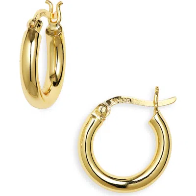 Argento Vivo Mini Tube Hoop Earrings In Gold