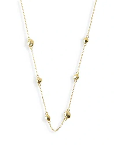 Argento Vivo Molten Station Cable Chain Necklace In 18k Gold Plated Sterling Silver, 16