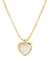 Argento Vivo Mother Of Pearl 18k Gold Plated Sterling Silver Necklace, 16-18 In Gold