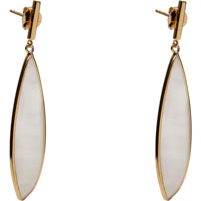 Argento Vivo Mother-of-pearl Bar Drop Earrings