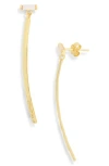 Argento Vivo Mother-of-pearl Bar Drop Earrings In Gold