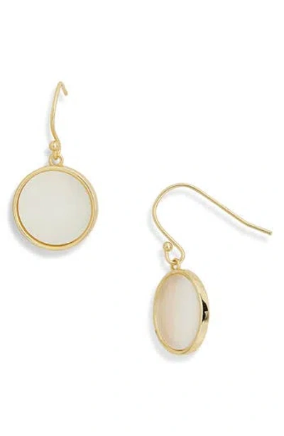 Argento Vivo Mother-of-pearl Coin Drop Earrings In Gold