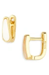 Argento Vivo Mother-of-pearl Huggie Hoop Earrings