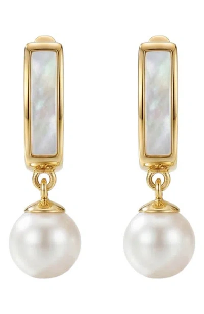 Argento Vivo Mother-of-pearl & Cultured Pearl Drop Earrings In Gold