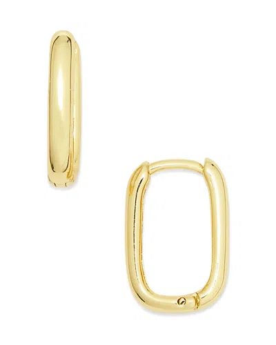 Argento Vivo Oblong Hoop Earrings In 14k Gold Plated Sterling Silver