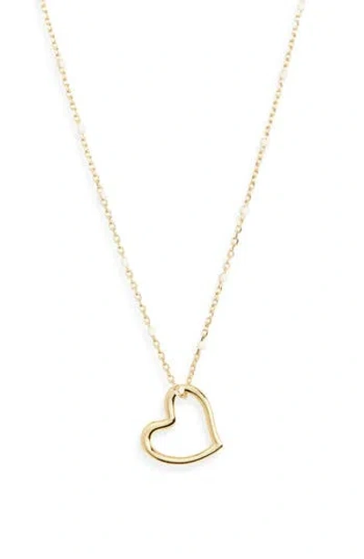 Argento Vivo Open Heart Pendant Necklace In Gold