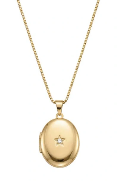 Argento Vivo Oval Locket Pendant Necklace In Gold